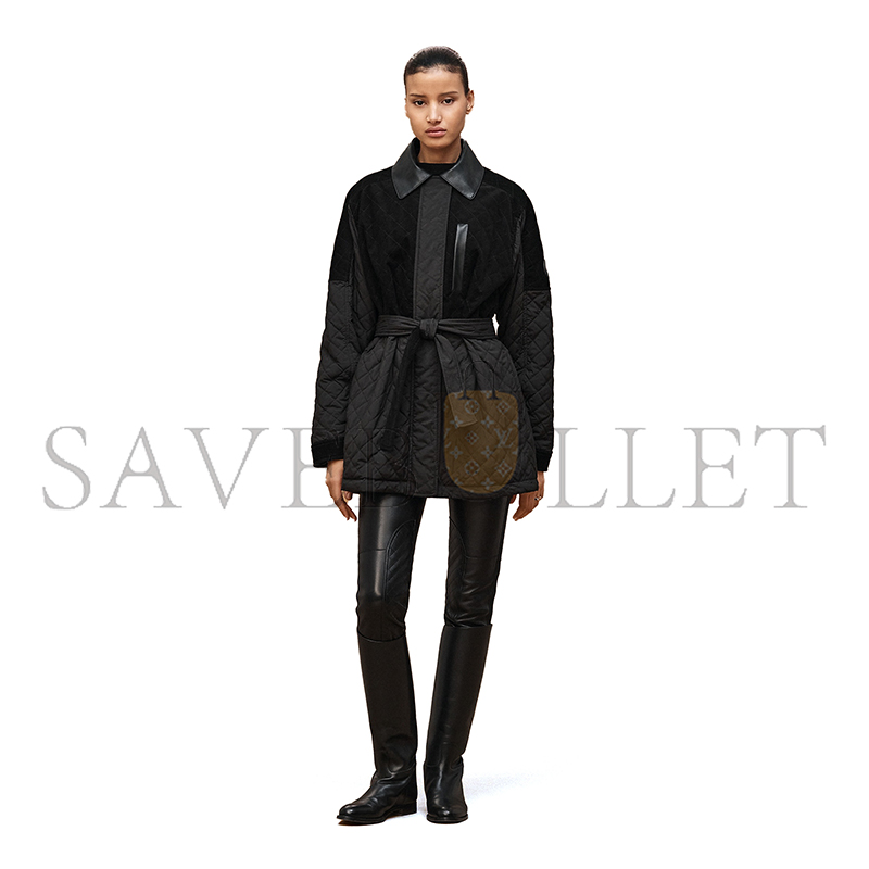 H**me5 MIXED LEATHER COAT H6H0161DM0232